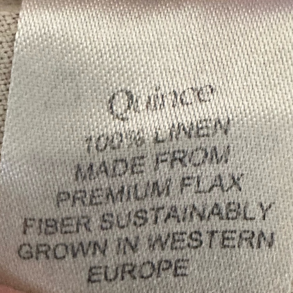 Quince 100% European Linen Cropped Pants Small Flax Elastic Waist - Picture 9 of 12